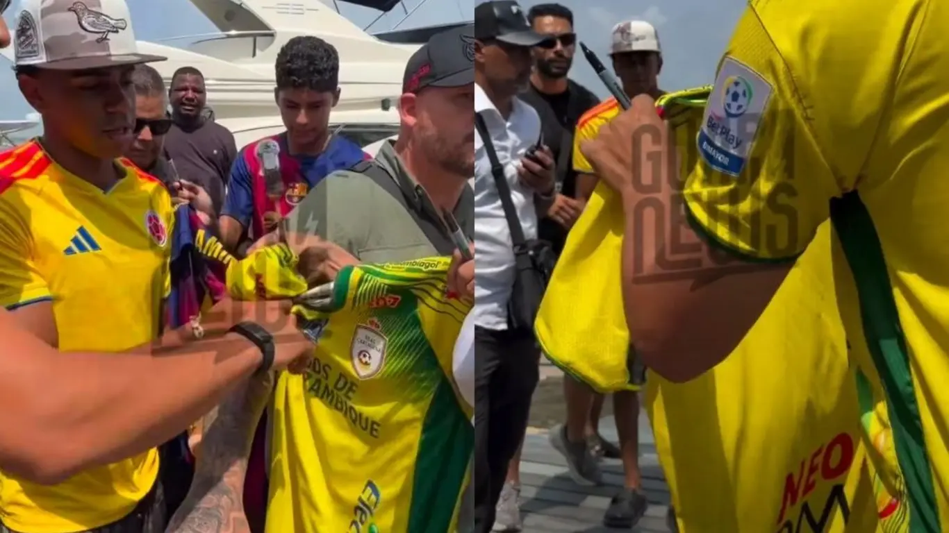 Lamine Yamal recibió la camiseta del Real Cartagena