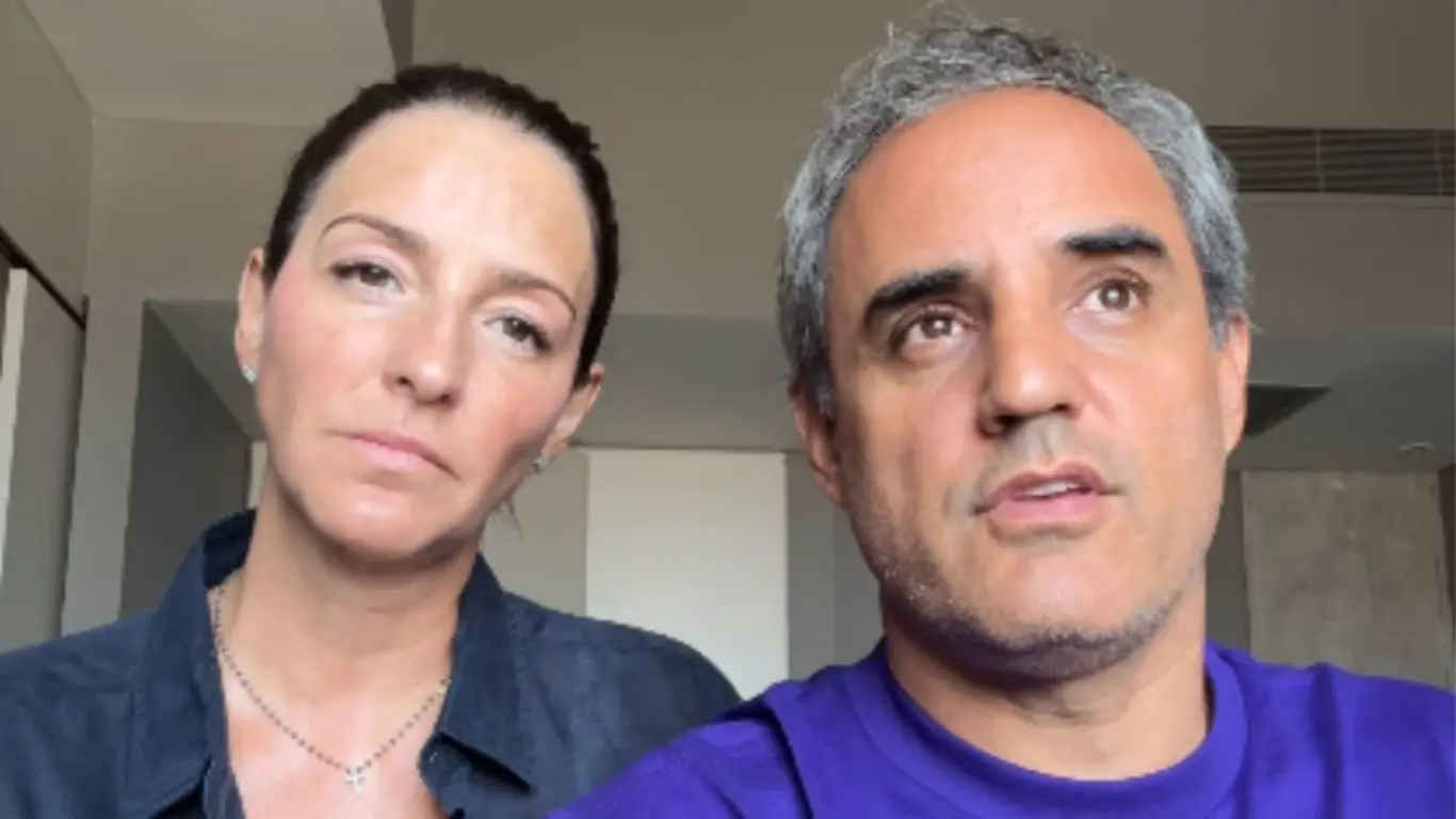 Juan Pablo Montoya y su esposa, Connie Freydell