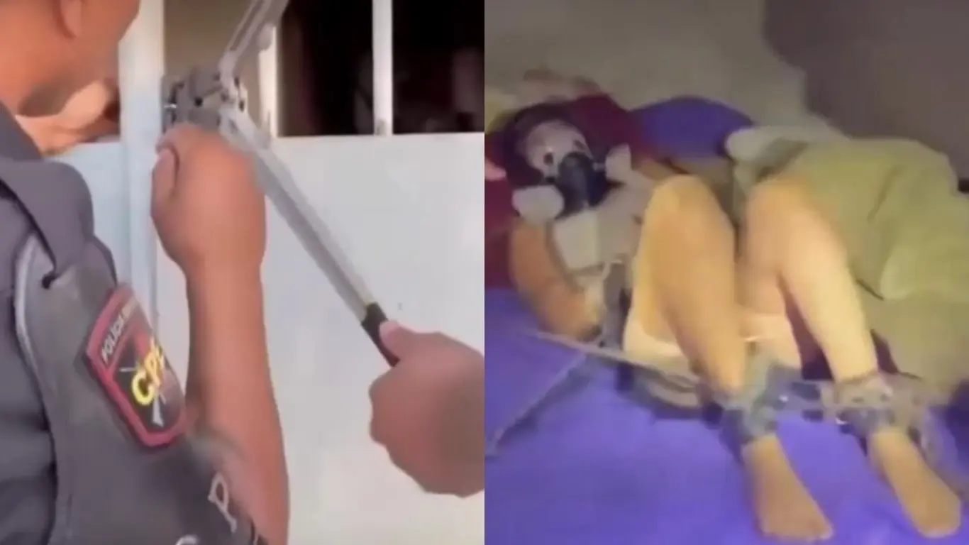 Rescatan en Brasil a joven de 24 años que estuvo cinco días encadenada y con una máscara antigás