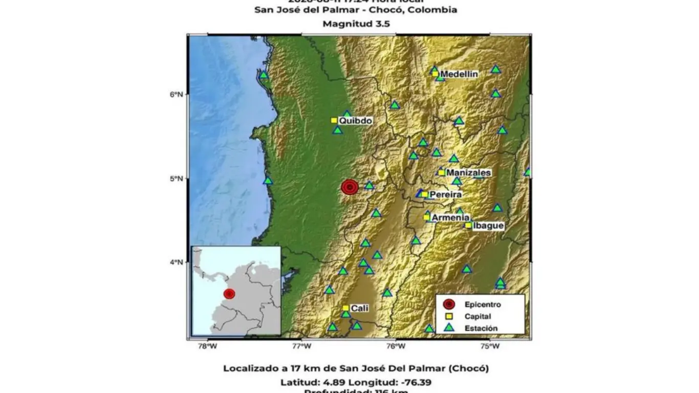 Nuevo temblor en San José del Palmar, Chocó