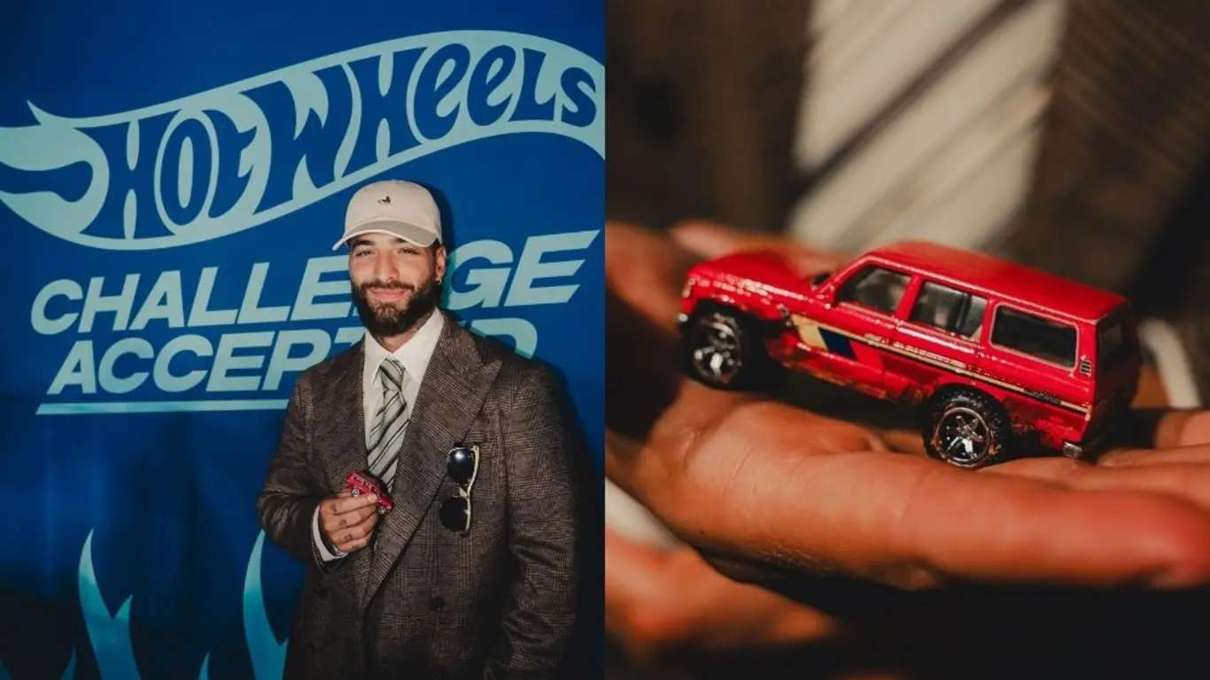 Maluma diseña un carro de colección con Hot Wheels