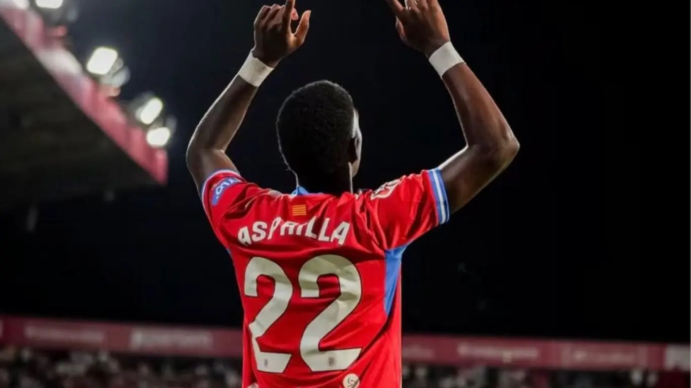 Yáser Asprilla brilló con doblete y lideró la goleada del Girona 5-2 sobre Las Palmas