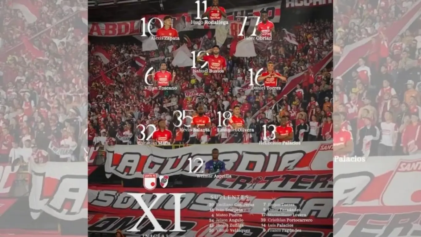 Titulares de Santa Fe ante River Plate
