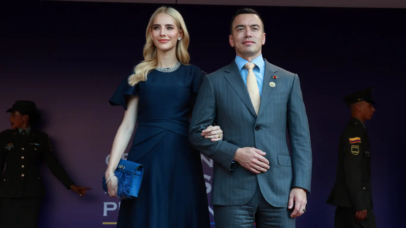 Lavinia Valbonesi, primera dama de Ecuador y Daniel Noboa, presidente de Ecuador