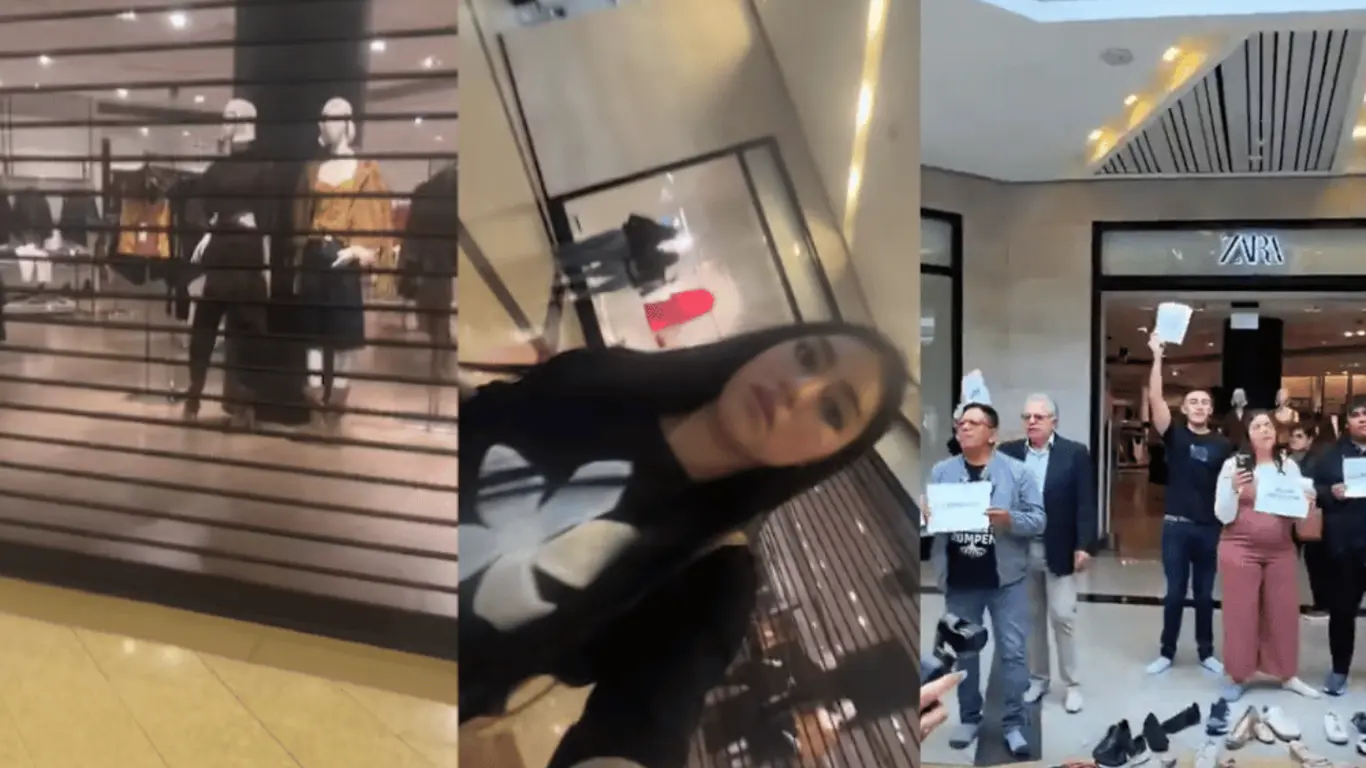 Protestas en Zara de Unicentro 