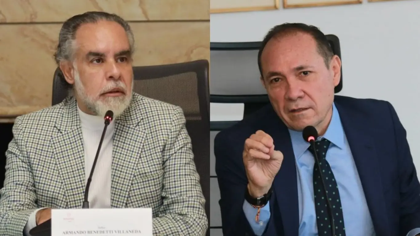 Armando Benedetti y Antonio Sanguino