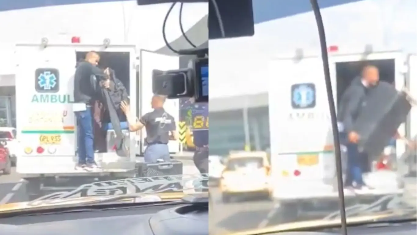 Denuncian presunto uso de ambulancia para transportar pasajeros y maletas cerca de El Dorado