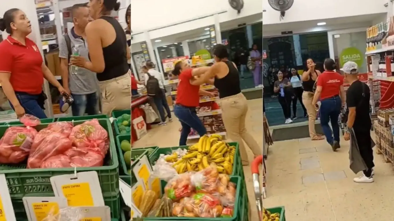 Empleada de Tiendas D1 enfrentó a mujer señalada de intentar hurtar productos en Medellín