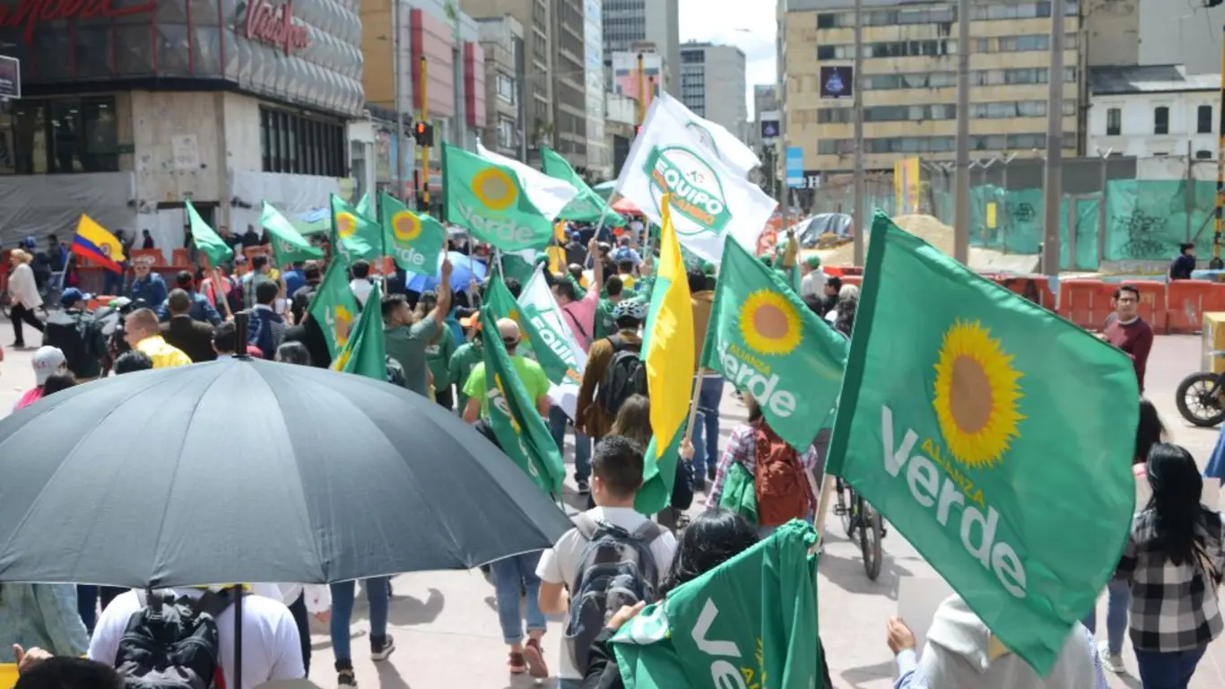 Concentración del Partido Alianza Verde