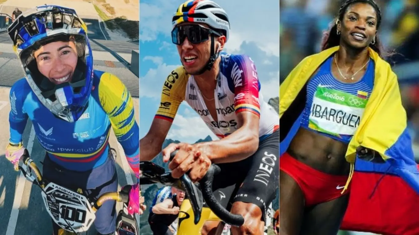 Mariana Pajón, Egan Bernal y Caterine Ibargüen
