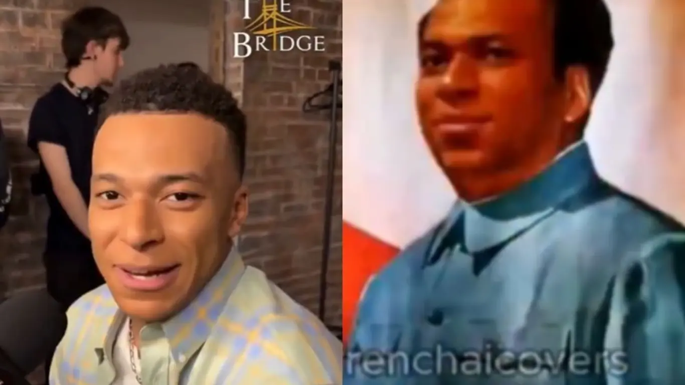 Kylian Mbappé y meme de Mao Zedong