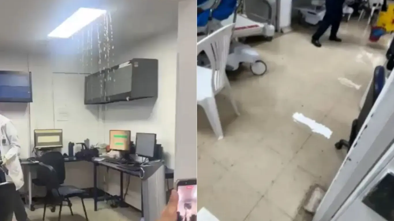 Fuertes lluvias inundaron urgencias y UCI del Hospital La Samaritana en Bogotá