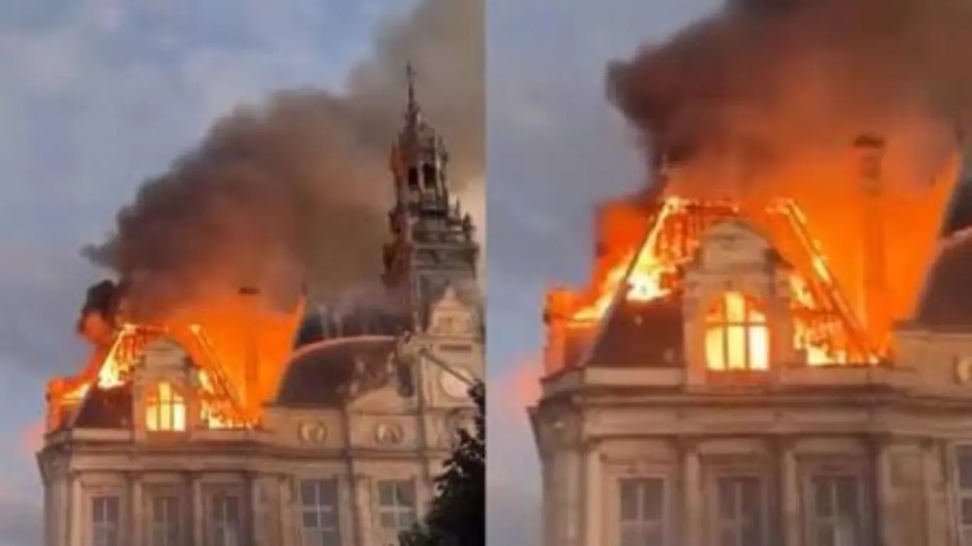  Incendio destruye el histórico Ayuntamiento de Limoges