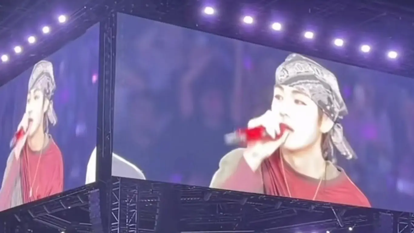 V de BTS hablando español en el concierto de Bogotá