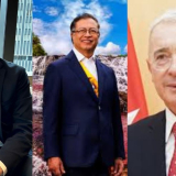 Alvaro Uribe, Juan Manuel Santos y Gustavo Petro