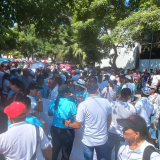 Protesta convocada por la Asociación Distrital de Trabajadores y Trabajadoras de