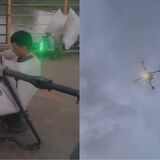 Joven viajó sobre un dron de fumigación en Meta