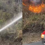 Incendio forestal en el cerro de Cristo Rey en Cali