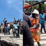 Rescatan con vida a hombre atrapado entre los escombros de la Notaría 20 de Cali