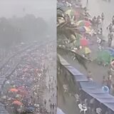 Fuertes lluvias en las playas de Santa Marta