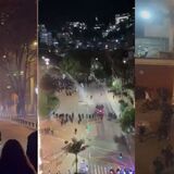 Disturbios en el Parque de los Periodistas de Bogotá